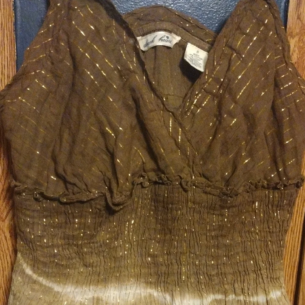 Chic Ombre Brown Midi Dress - Picture 6 of 7
